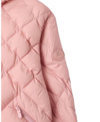 Check-Stitch Nylon Delley Puffer Jacket