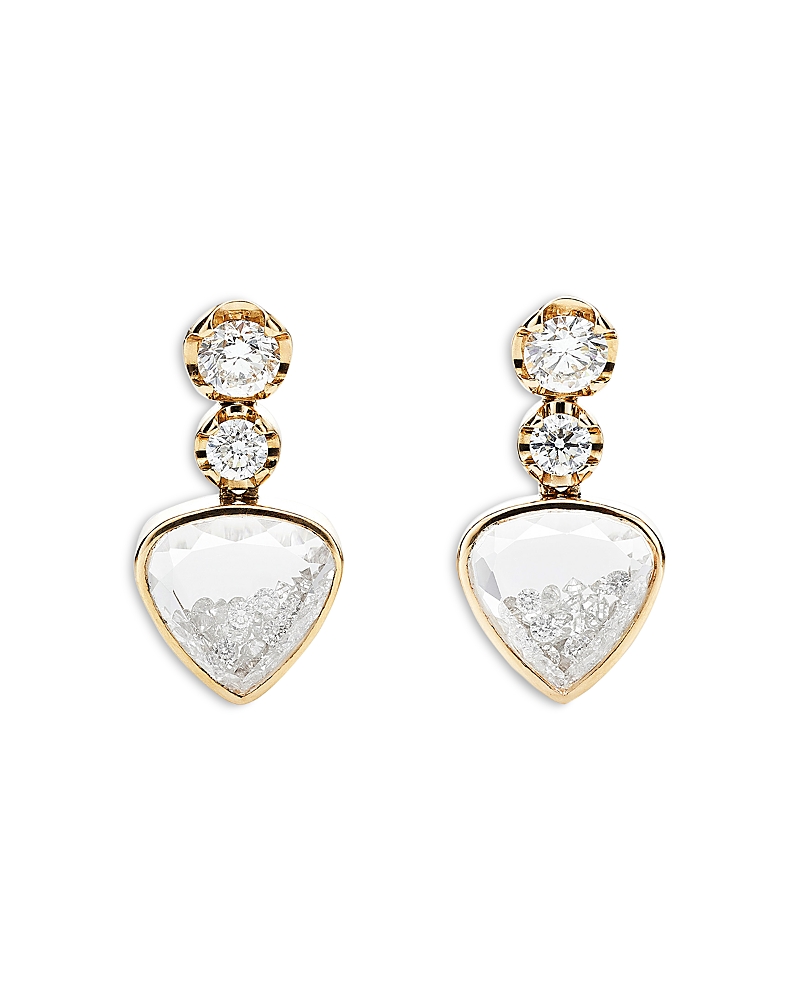 Moritz Glik 18K Yellow Gold Diamond Menina Drop Earrings
