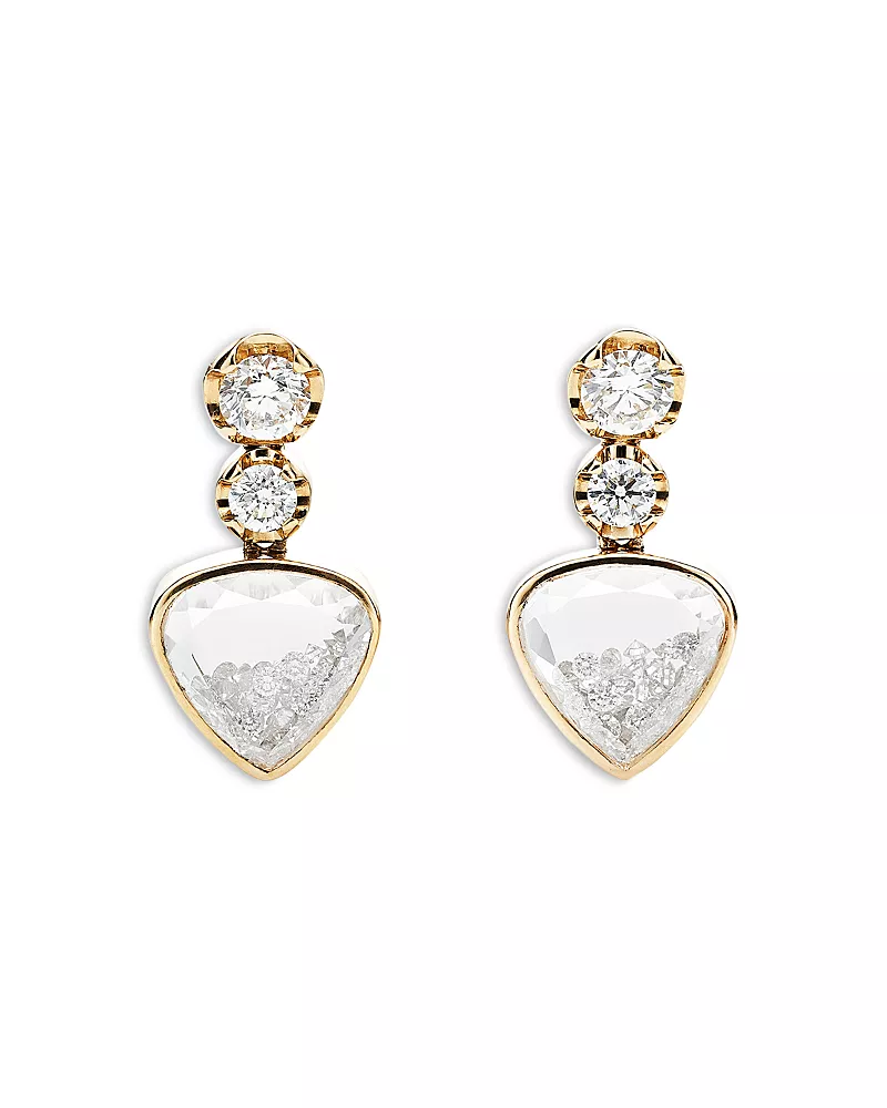 Moritz Glik 18K Yellow Gold Diamond Menina Drop Earrings
