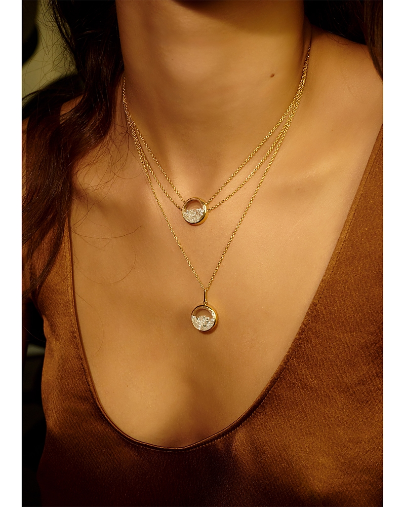 Moritz Glik 18K Yellow Gold Diamond Core 15 Choker Necklace, 14.5