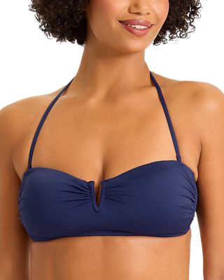 Pearl Notched Front Bandeau Top