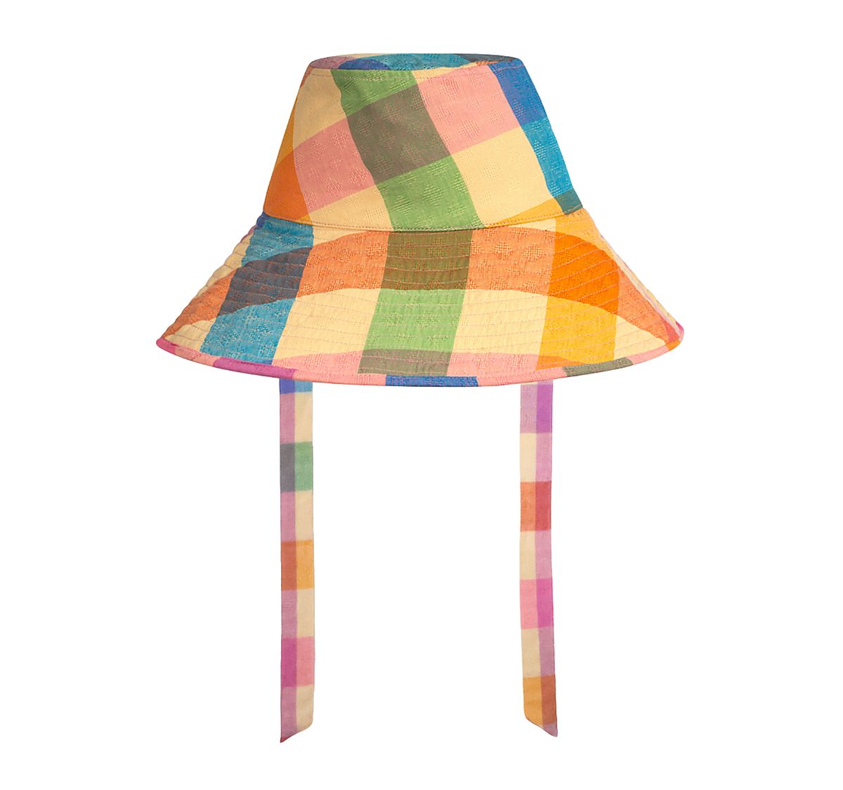 Sunshine Tienda Beachy Rainbow Plaid Bucket Hat