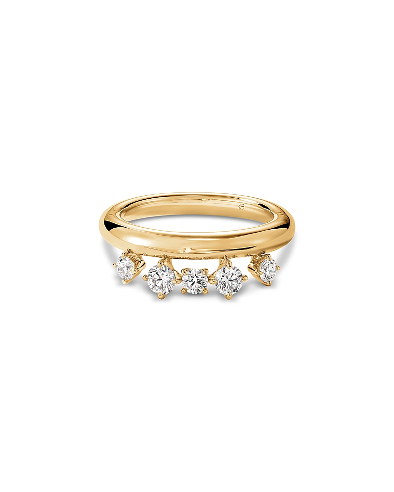 Hearts On Fire 18K Yellow Gold Floating Diamond Barre Ring