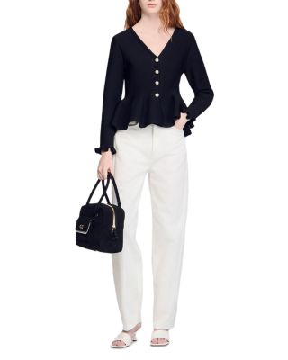 Peplum Cardigan Sweater 