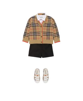 Girls' Check Wool Cardigan - Baby, Little Kid
