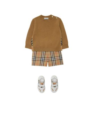 Boys' Check Patch Wool Cashmere Sweater - Baby, Little Kid