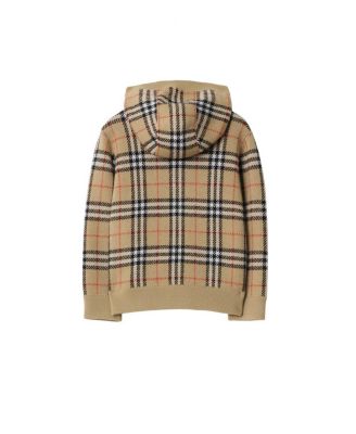 Boys' Check Wool Zip Hoodie - Little Kid, Big Kid