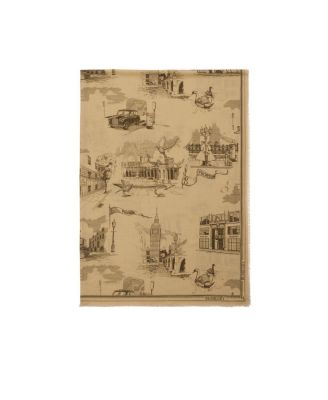  London Landmarks Wool Silk Scarf