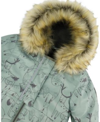  Boys' Two-Piece Play Snowsuit Animal Print Jacket - Baby, Little Kid