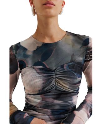 Elionora Sheer Jersey Long Sleeve Top