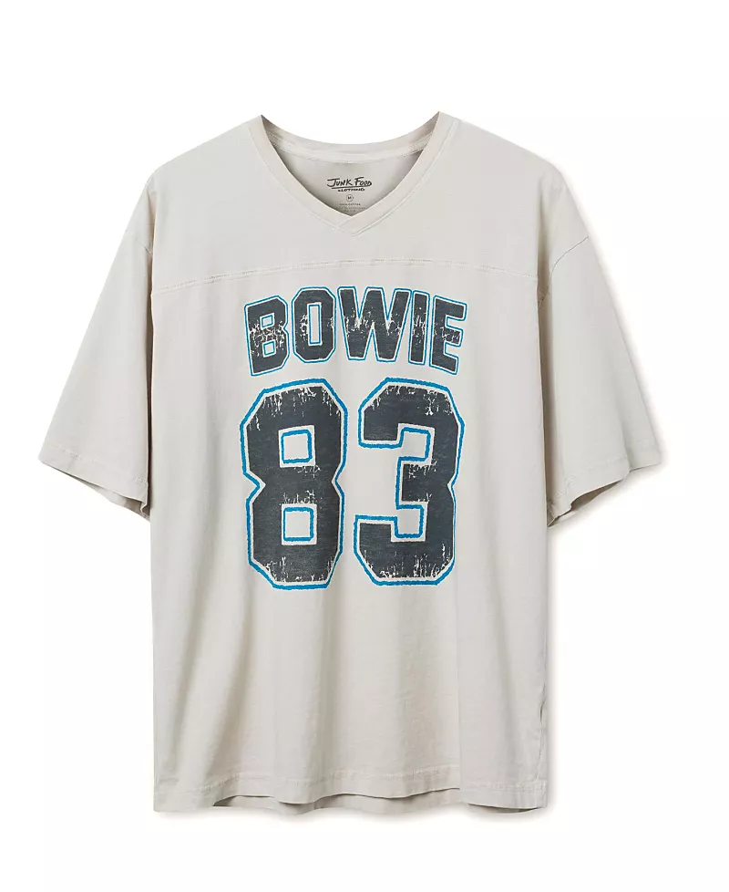 Junk Food Clothing Unisex David Bowie '83 Hockey Tee