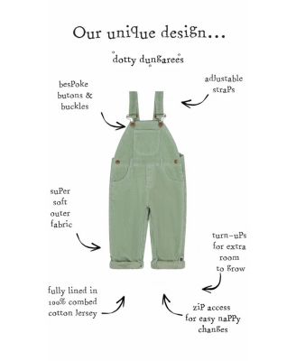 Unisex Sage Corduroy Overalls - Baby, Little Kid