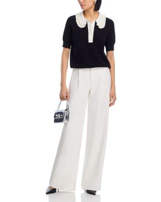 Embellished Collared Top