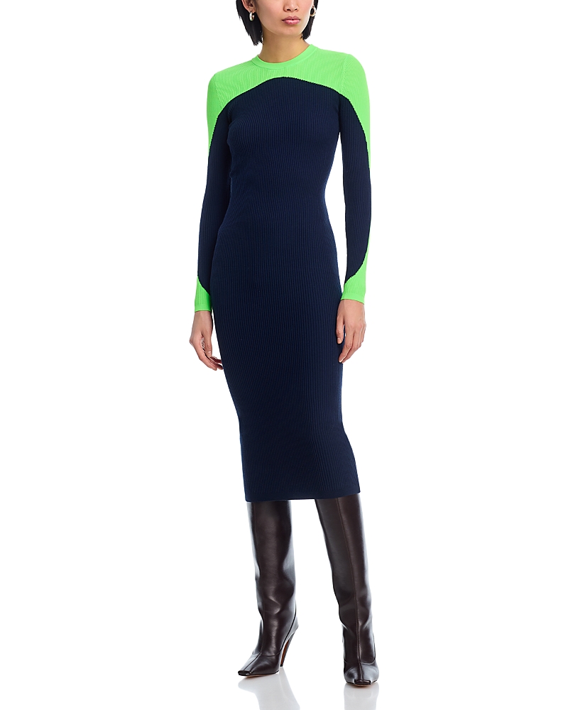 Essentiel Antwerp Color Blocked Ribbed Dress