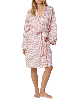 Blossom Geo Banded Collar Stretch Jersey Robe