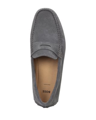 Men's Noel Dark Gray Suede Moccasins