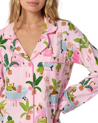Spa Day Long Sleeve Classic Stretch Jersey Pajama Set