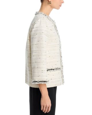 Boxy Fringe Trim Jacket