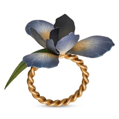 Meadow Walk Iris Napkin Ring, Set of 4