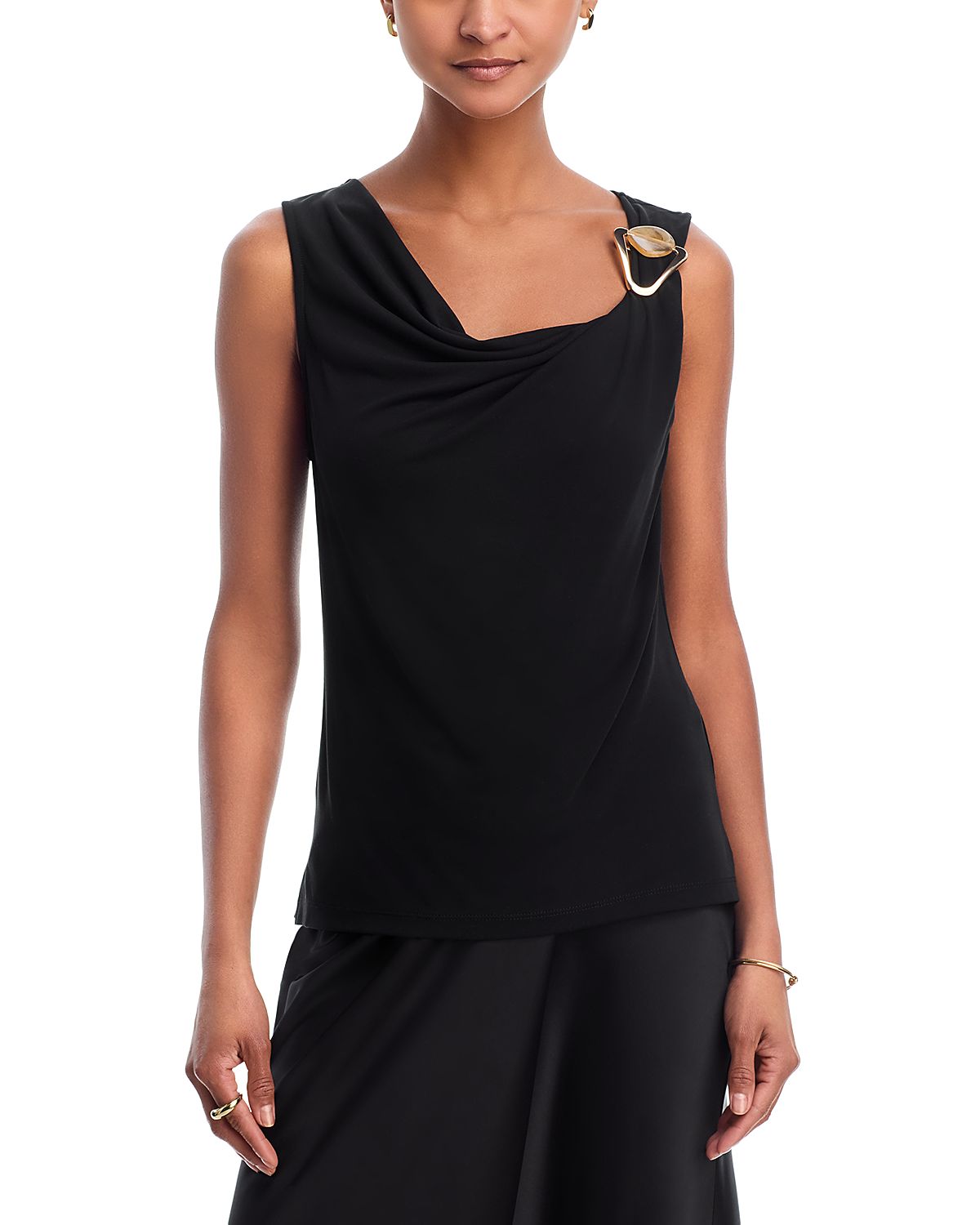 Aqua Jersey Hardware Sleeveless Top - Exclusive