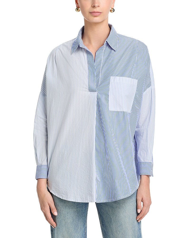 French Connection Striped Popover Shirt