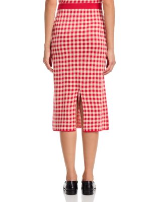 Cashmere Gingham Skirt