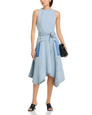 Ghost Pocket Belted Sleeveless Midi Dress