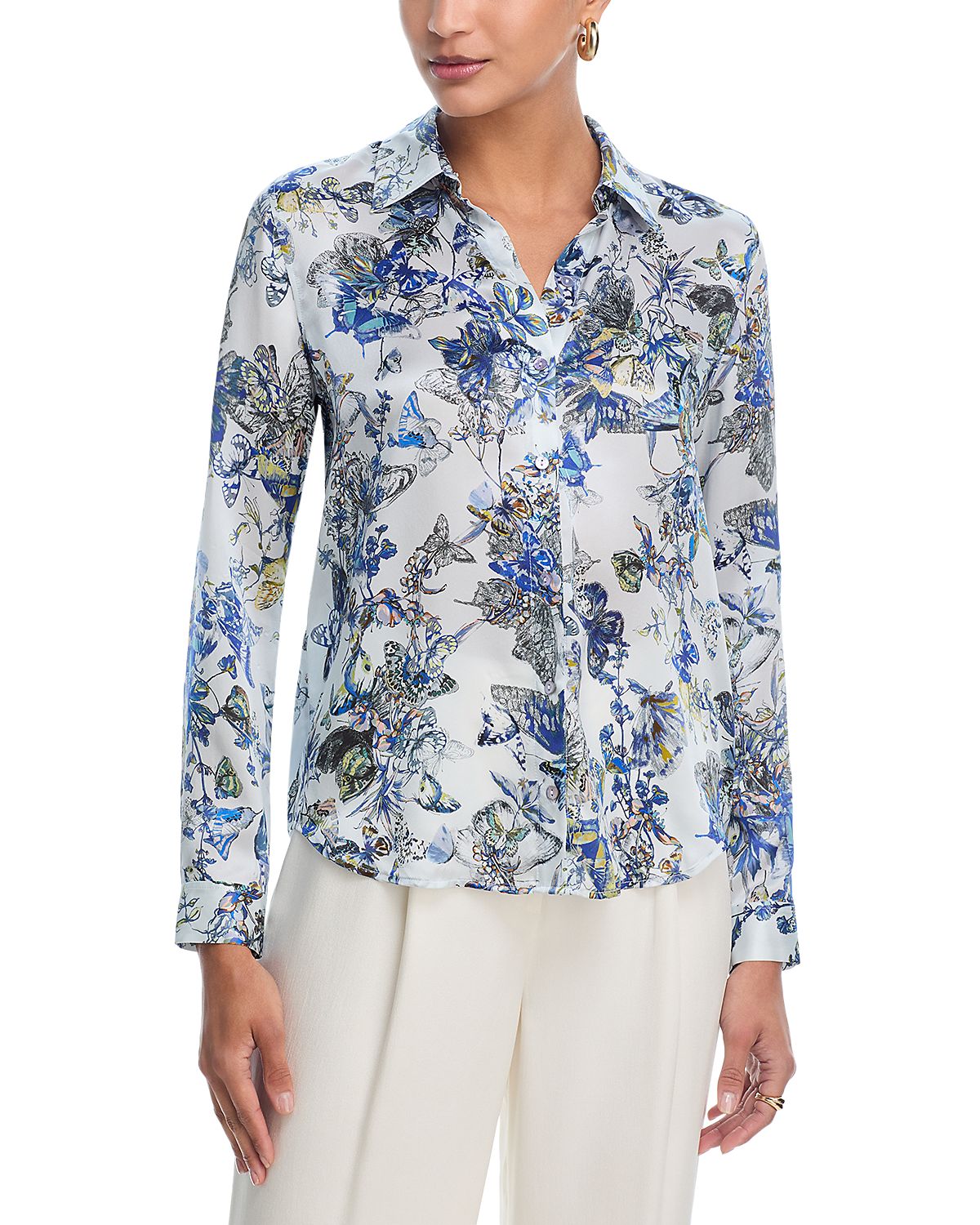 L'Agence Tyler Printed Silk Blouse