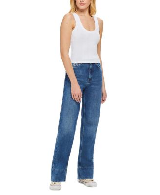 Variegated Rib Crop Tank Top