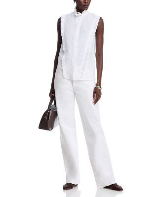 Sleeveless Ruffled Shirt