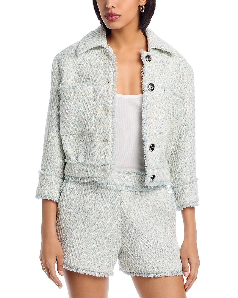 L'Agence Jia Crop Fringe Jacket