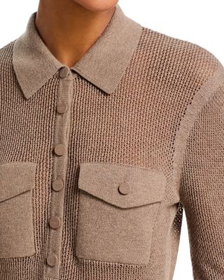 Carine Pointelle Collared Sweater