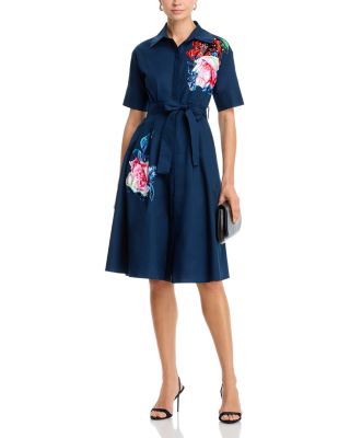 Floral Embroidered Shirtdress
