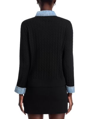 Denim Collared Sweater