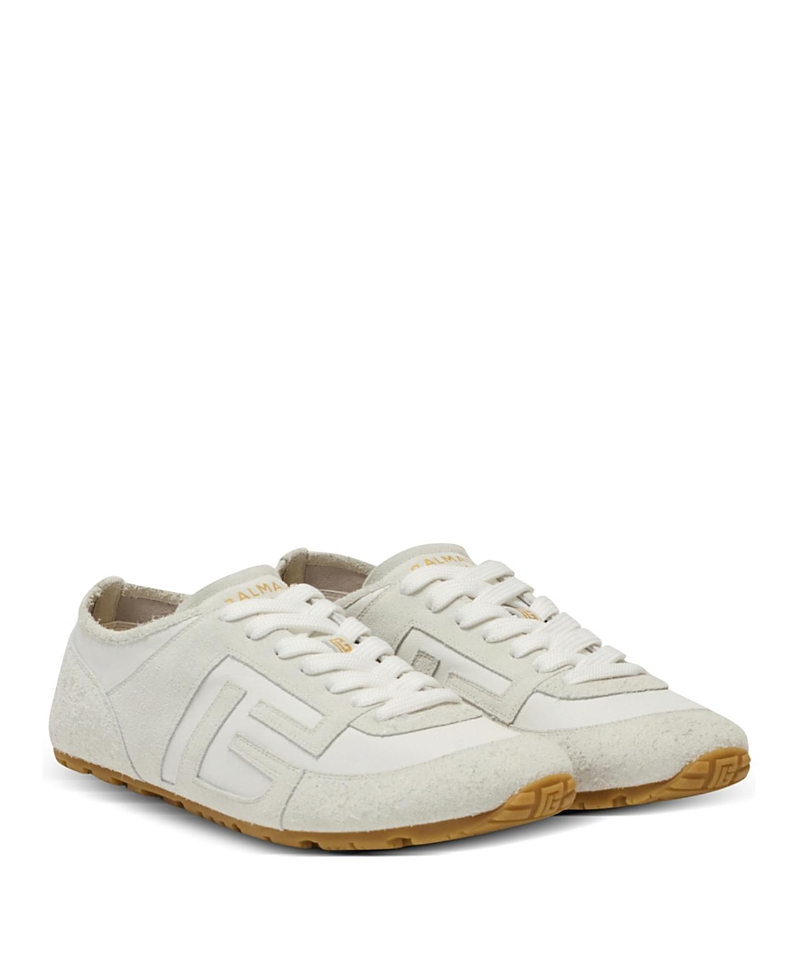 Balmain Men's Racer 45 Trainers in Lambskin and Suede
