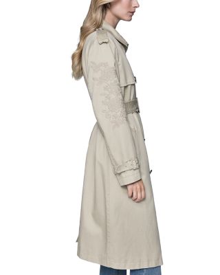 Floral Sleeve Trench Coat