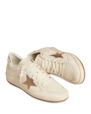 Women's Ball Star Leather Up Low Top Sneakers