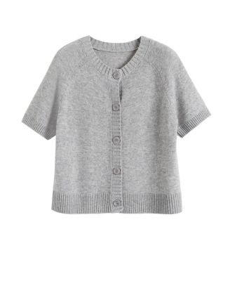  Women's Wool Cashmere Light Button Cardigan