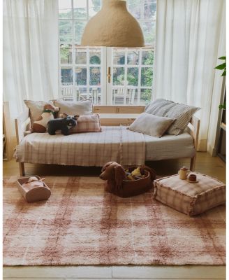 Lorena Canals Wouf Wouf Washable Rug Tartan Rose 2'11"x3'11" Area Rug