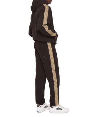 Slim Fit Check Trim Cotton Joggers