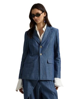 Single Breasted Chambray Blazer