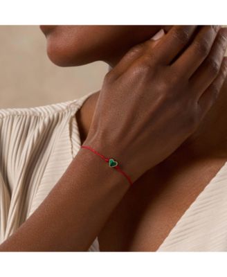 Lucky in Love Malachite Red String Bracelet