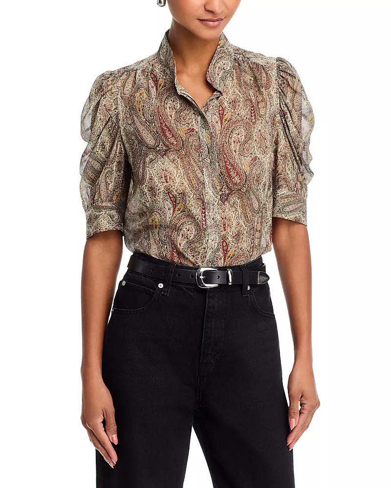 Frame The Paisley Gillian Silk Blouse