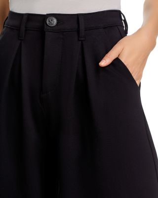 Akasha High Rise Pleated Bermuda Shorts