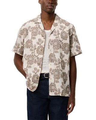 Lesley Flower Jacquard Short Sleeve Shirt