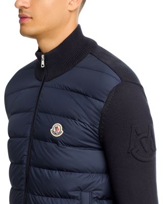 Padded Zip-Up Cotton Cardigan