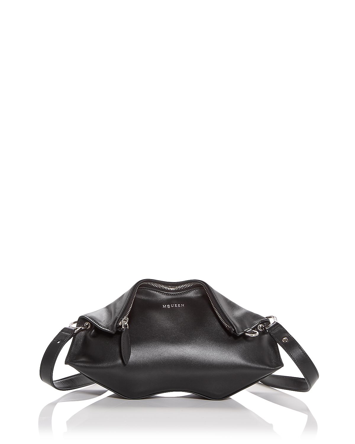 McQueen Manta Leather Clutch