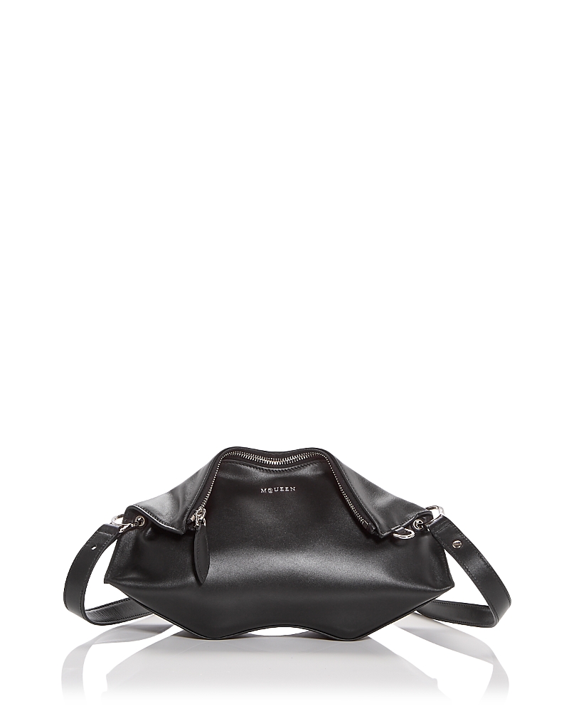 McQueen Manta Leather Clutch