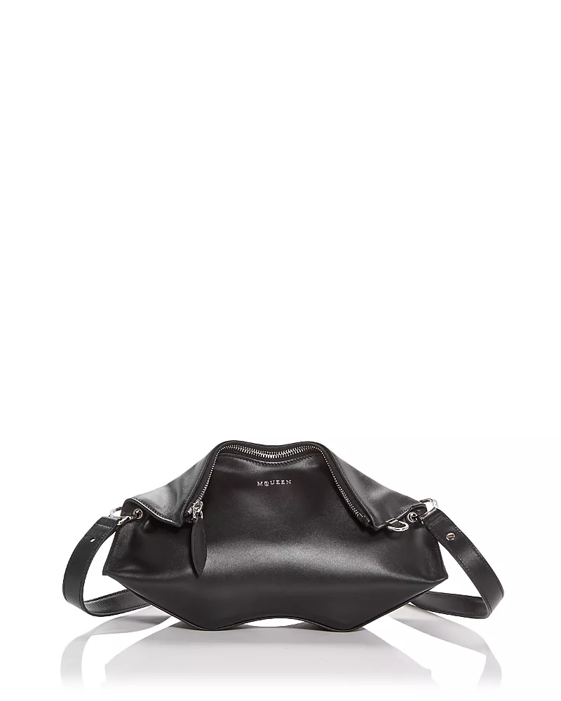 McQueen Manta Leather Clutch