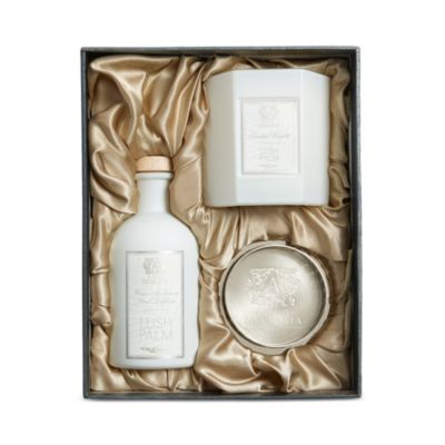Home Fragrance Gift Collection Ambiance Diffuser, Scented Candle, Lush Palm